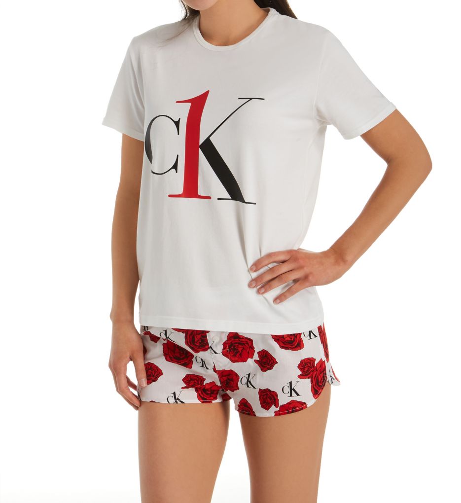 CK One Cotton Short Sleeve Crew Neck T-Shirt-cs1