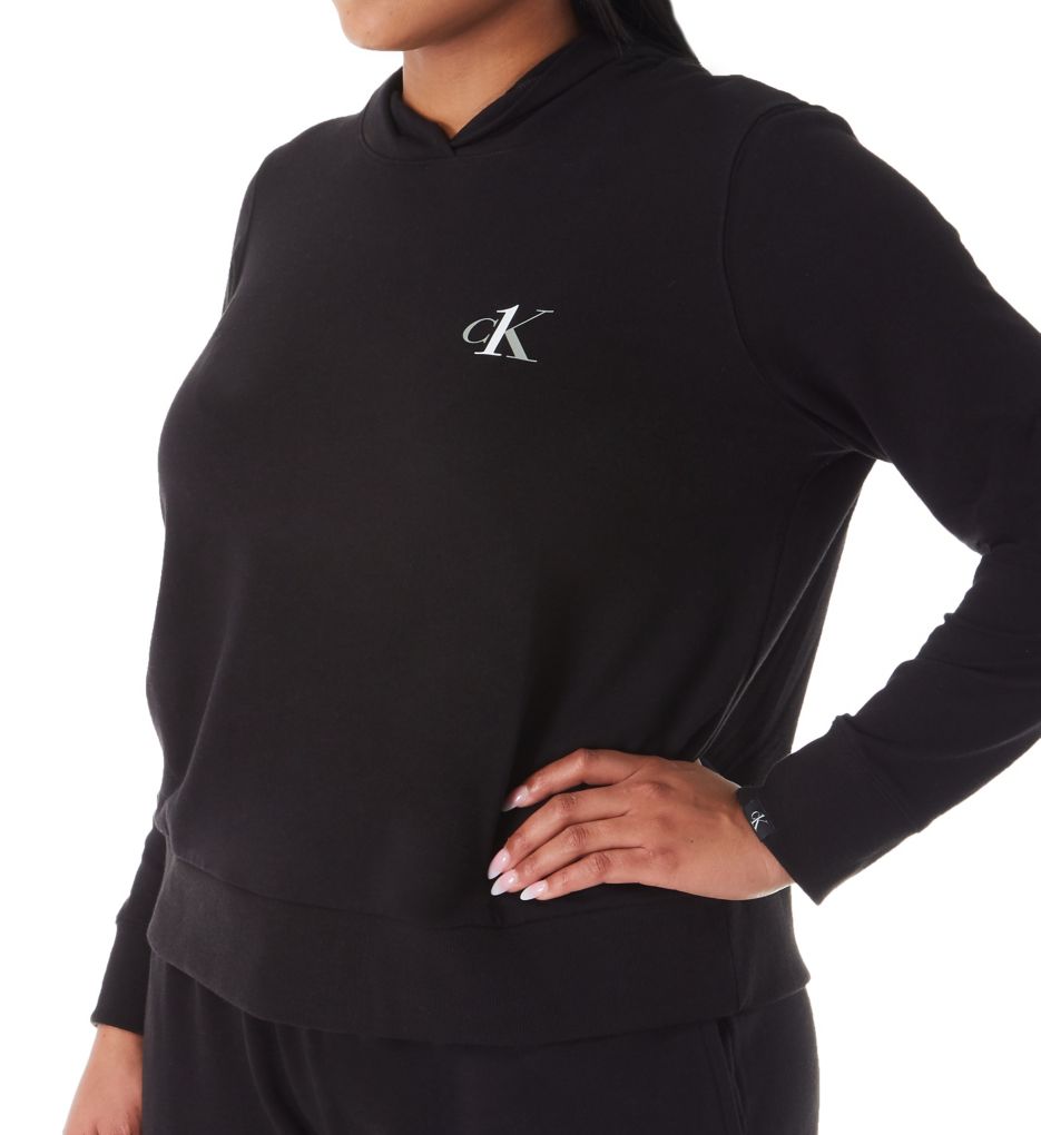 CK One Basic Lounge Plus Size Long Sleeve Hoodie-acs