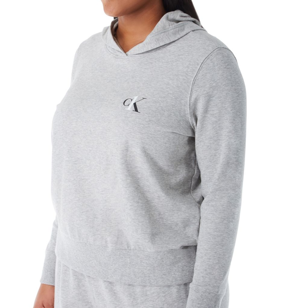 CK One Basic Lounge Plus Size Long Sleeve Hoodie-acs