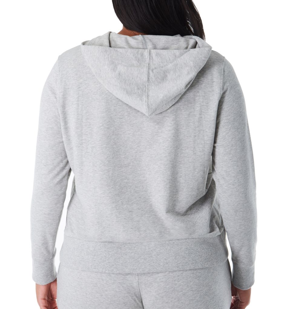 CK One Basic Lounge Plus Size Long Sleeve Hoodie-bs