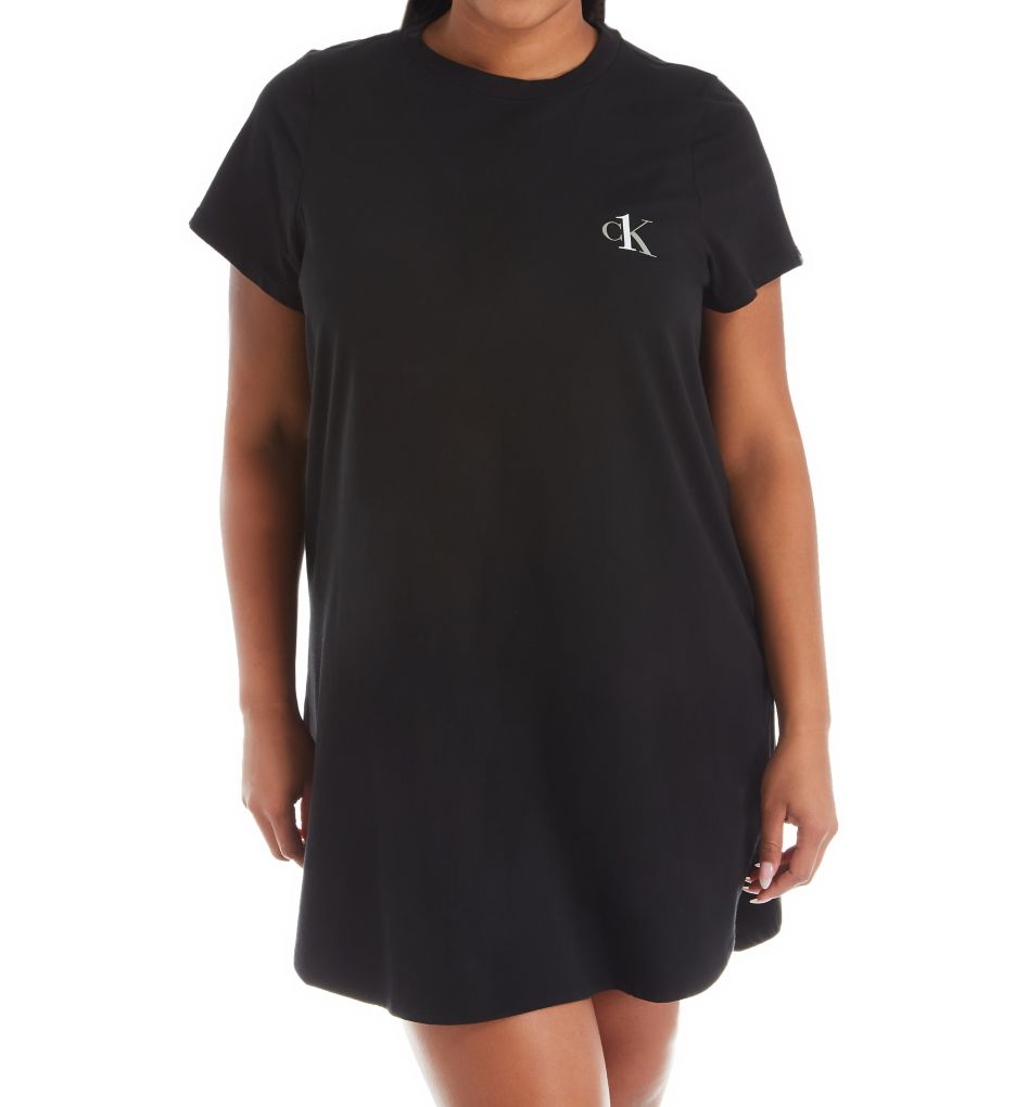 CK One Basic Lounge Plus Size Night Shirt-fs