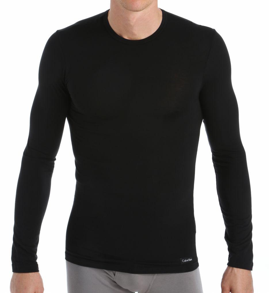 Micro Modal Long Sleeve Crew Neck Top-fs