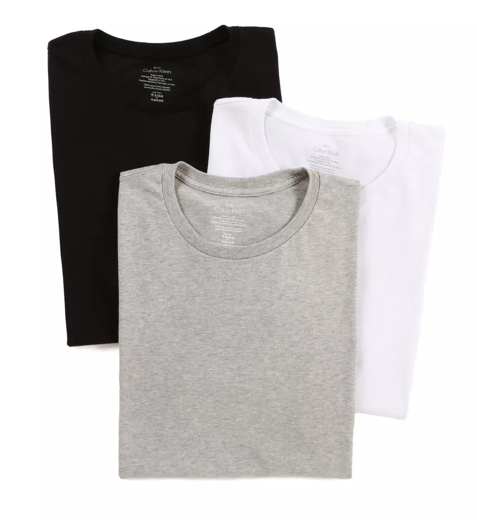 Cotton Classic Short Sleeve Crew T-Shirts - 3 Pack GyWhBl S