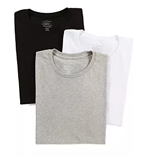 Cotton Classic Short Sleeve Crew T-Shirts - 3 Pack GyWhBl S