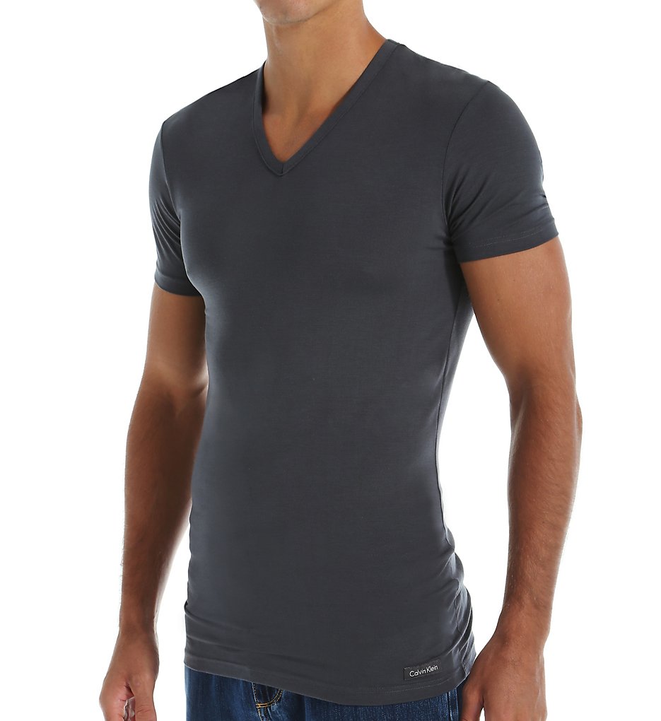 Calvin Klein U5563 Micro Modal V-Neck T-Shirt (Mink)