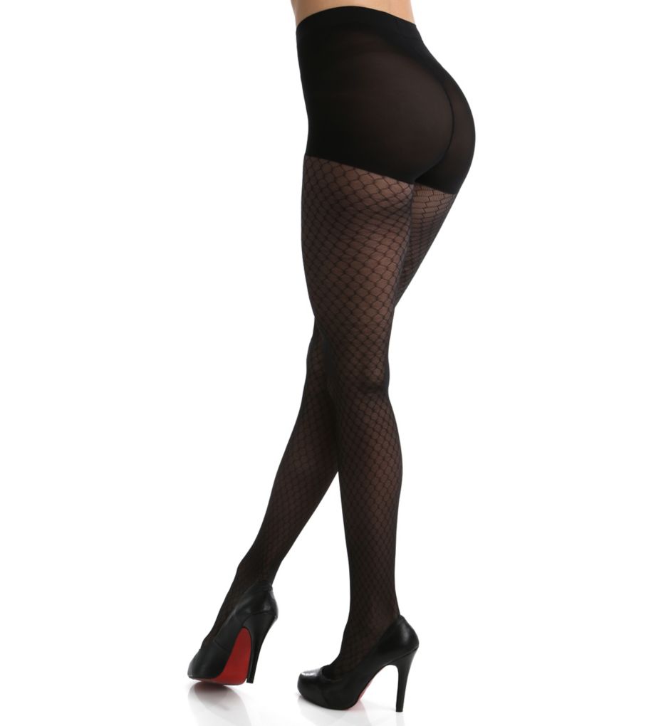 Hexagon Net Tights with Control Top