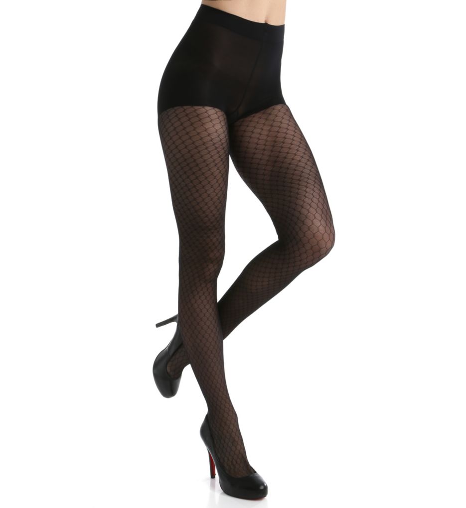 Hexagon Net Tights with Control Top