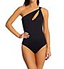 Carmen Marc Valvo Twisted Ties One Shoulder One Piece Swimsuit