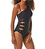 Carmen Marc Valvo Twisted Ties One Shoulder One Piece Swimsuit C66787 - Image 3