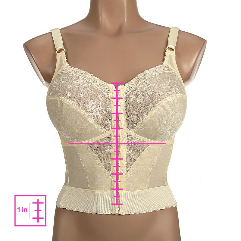 Carnival Women's Front-Closure Longline Posture Back Support Bra