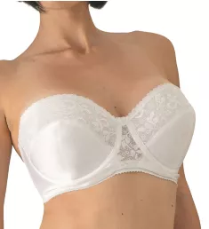 Full Coverage Strapless Underwire Bra White 38B