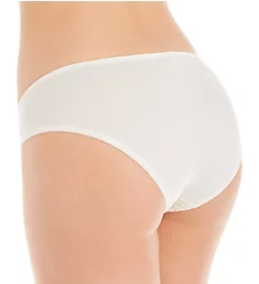 Tuxedo Lace Microfiber Low Rise Bikini Panty Ivory XL