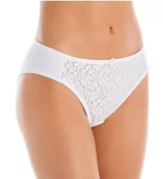 Tuxedo Lace Microfiber Low Rise Bikini Panty