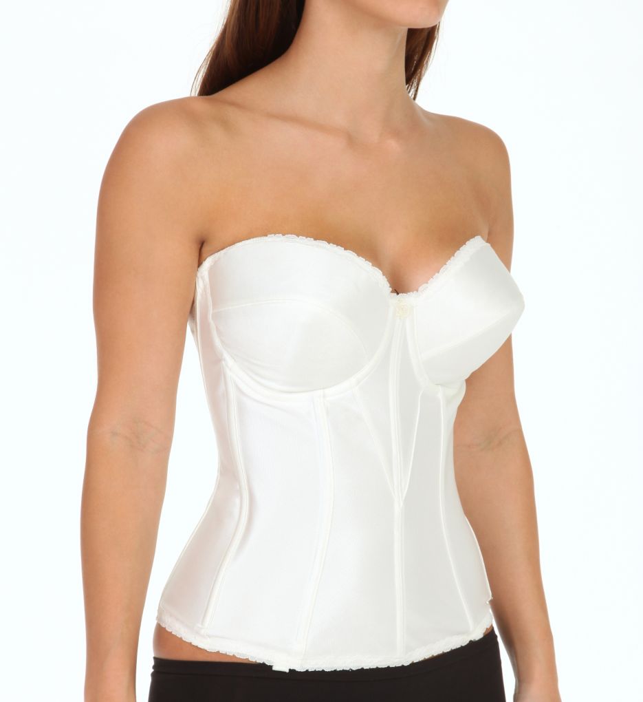 Carnival (1321346): Carnival 424 Full Figure Satin Torsolette Bra (Ivory 34DDD)