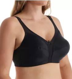 Full Figure Camisole Shoulder Soft Cup Bra Black 42DDD