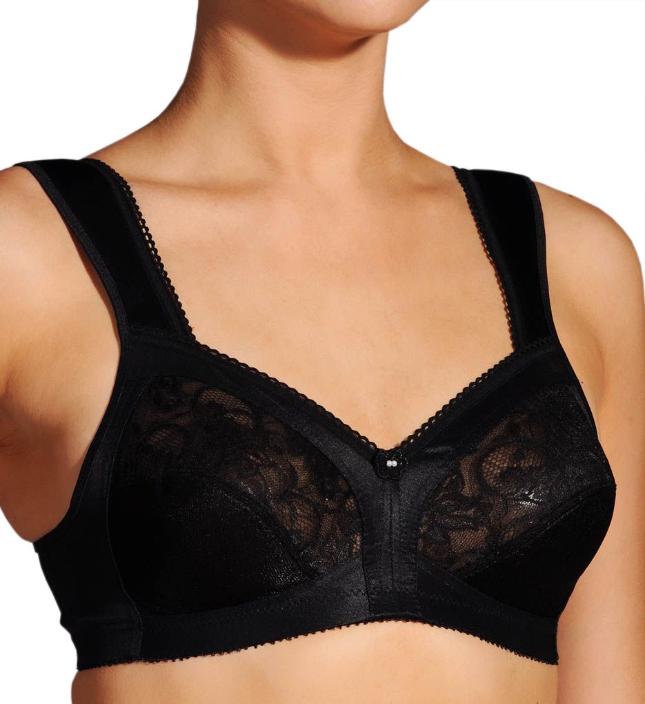 Wide Band Shoulder Strap Soft Cup Bra-acs