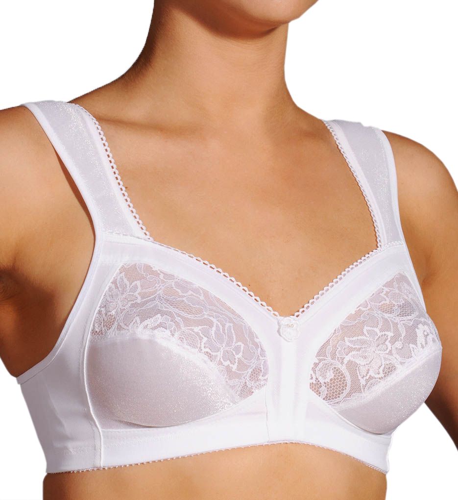 Wide Band Shoulder Strap Soft Cup Bra-acs