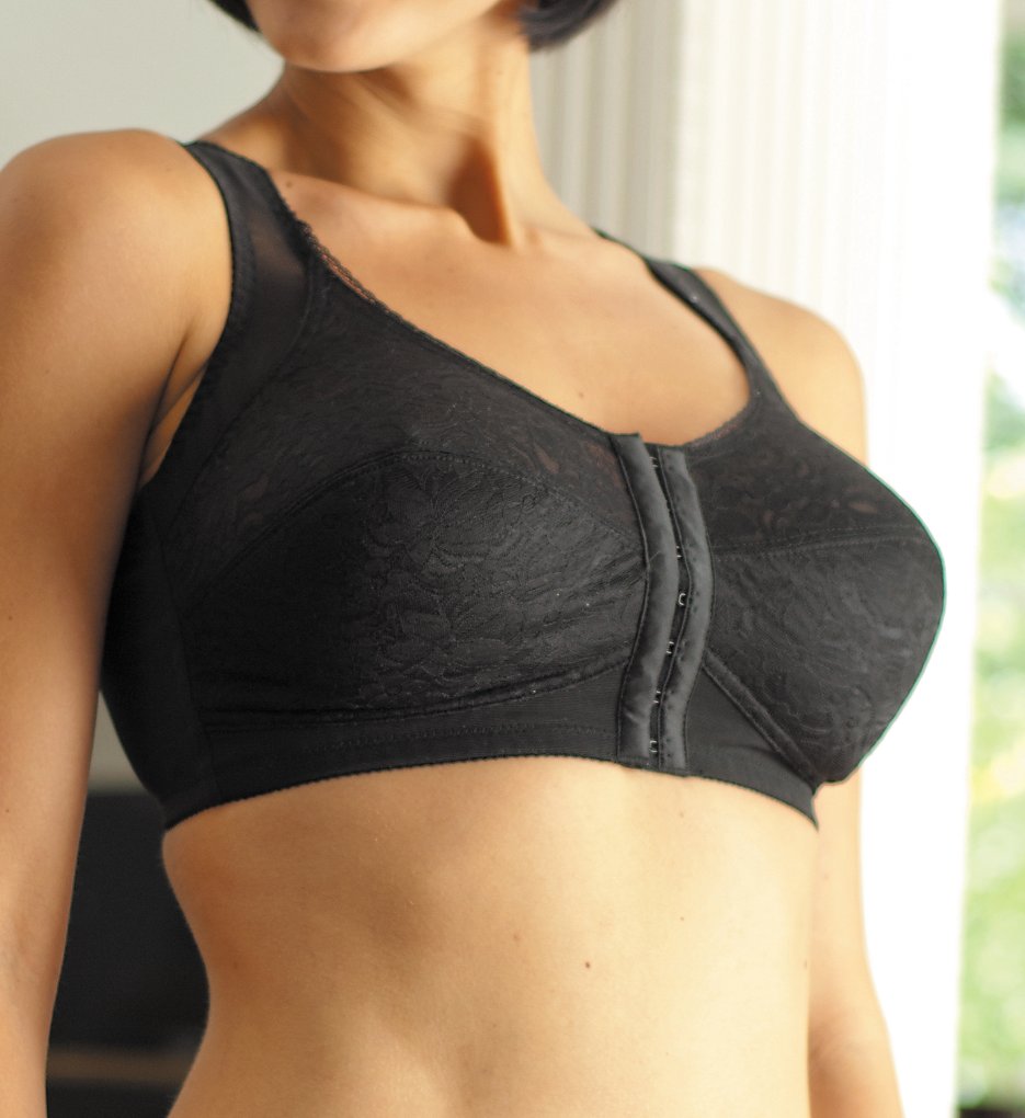Carnival 645 Posture Support Back with Front Closure Bra (Black)