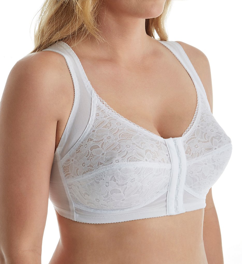 Carnival 645 Posture Support Back with Front Closure Bra (White)