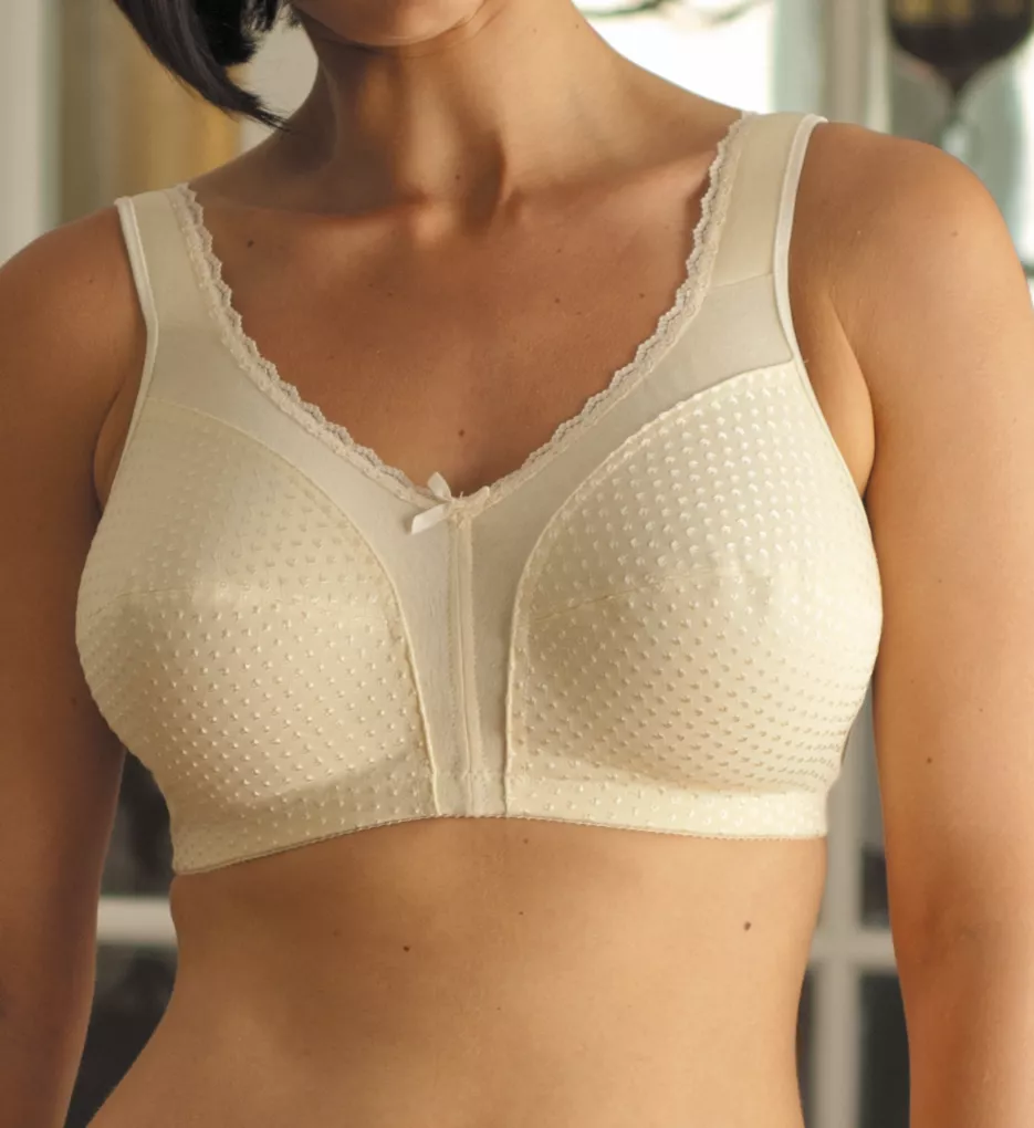 Full Figure Cotton Lined Soft Cup Bra White 34C