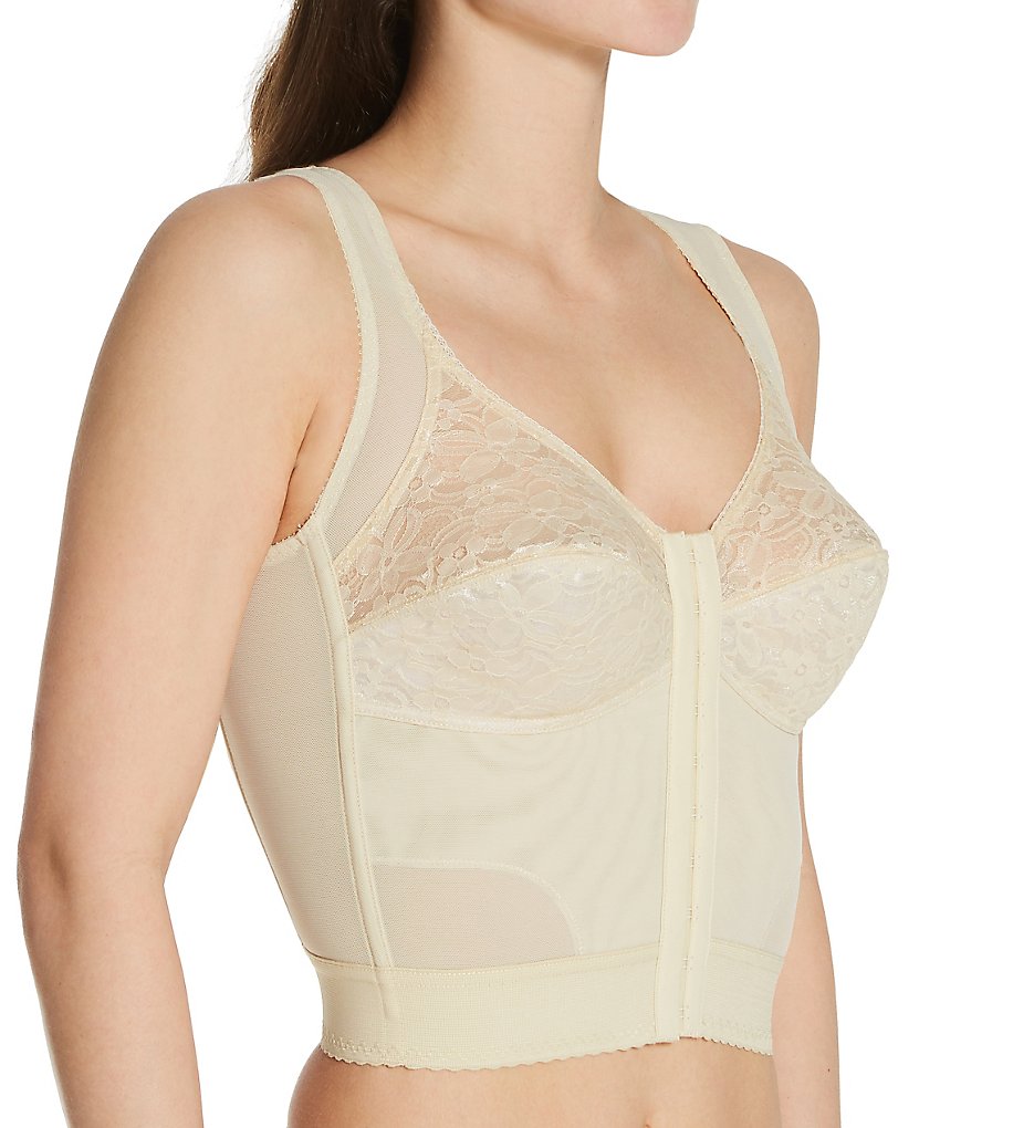 Carnival 755 Front Close Longline with Back Support Bra (Champagne)