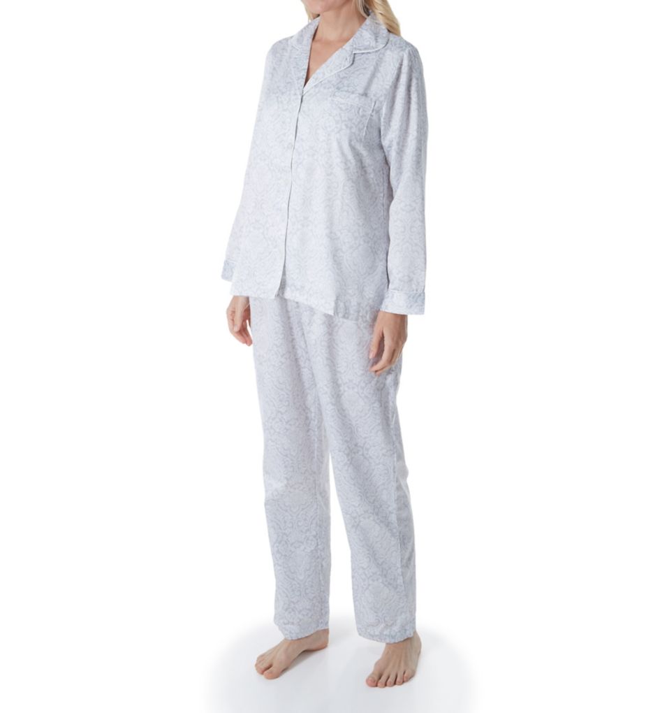 Brushed Back Satin PJ Set-acs