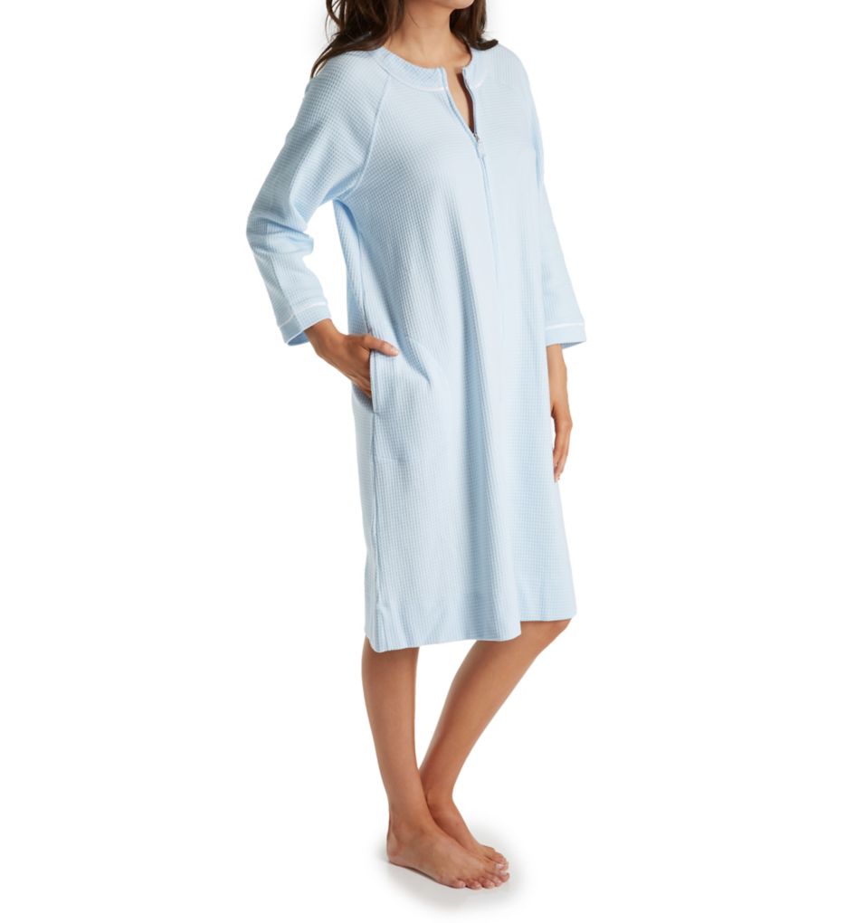 Waffle Knit Short Zip Robe-cs3