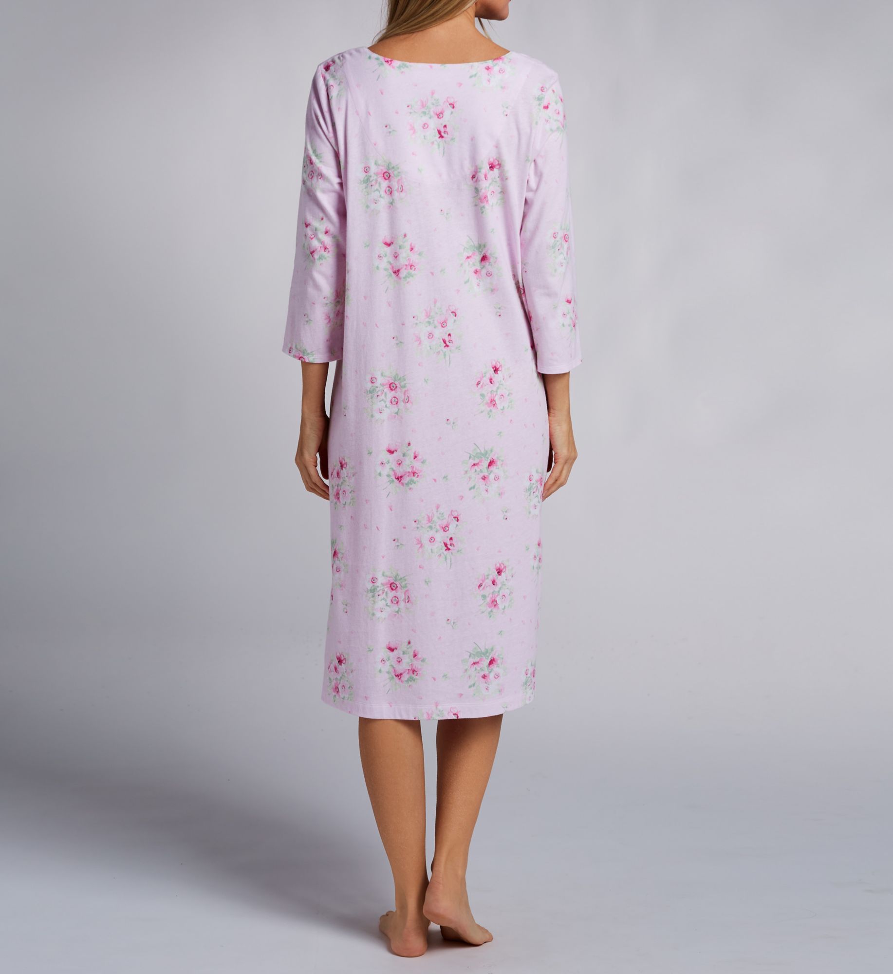 Carole Hochman Plus Size 100% Cotton 3/4 Sleeve Waltz Gown 62670X - Image 2
