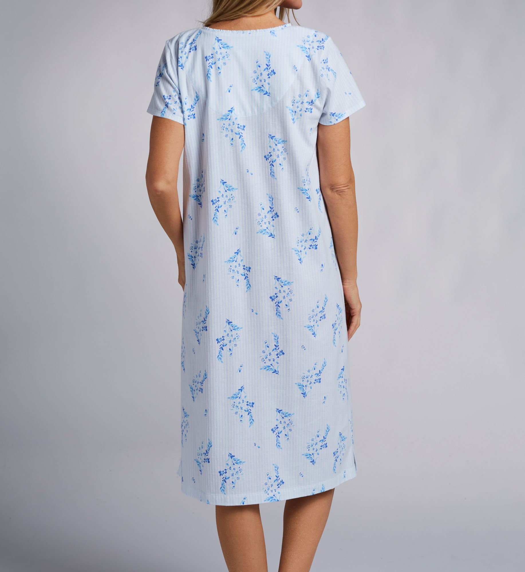 Carole Hochman 100% Cotton Plus Size Short Sleeve Waltz Gown 62671X - Image 2