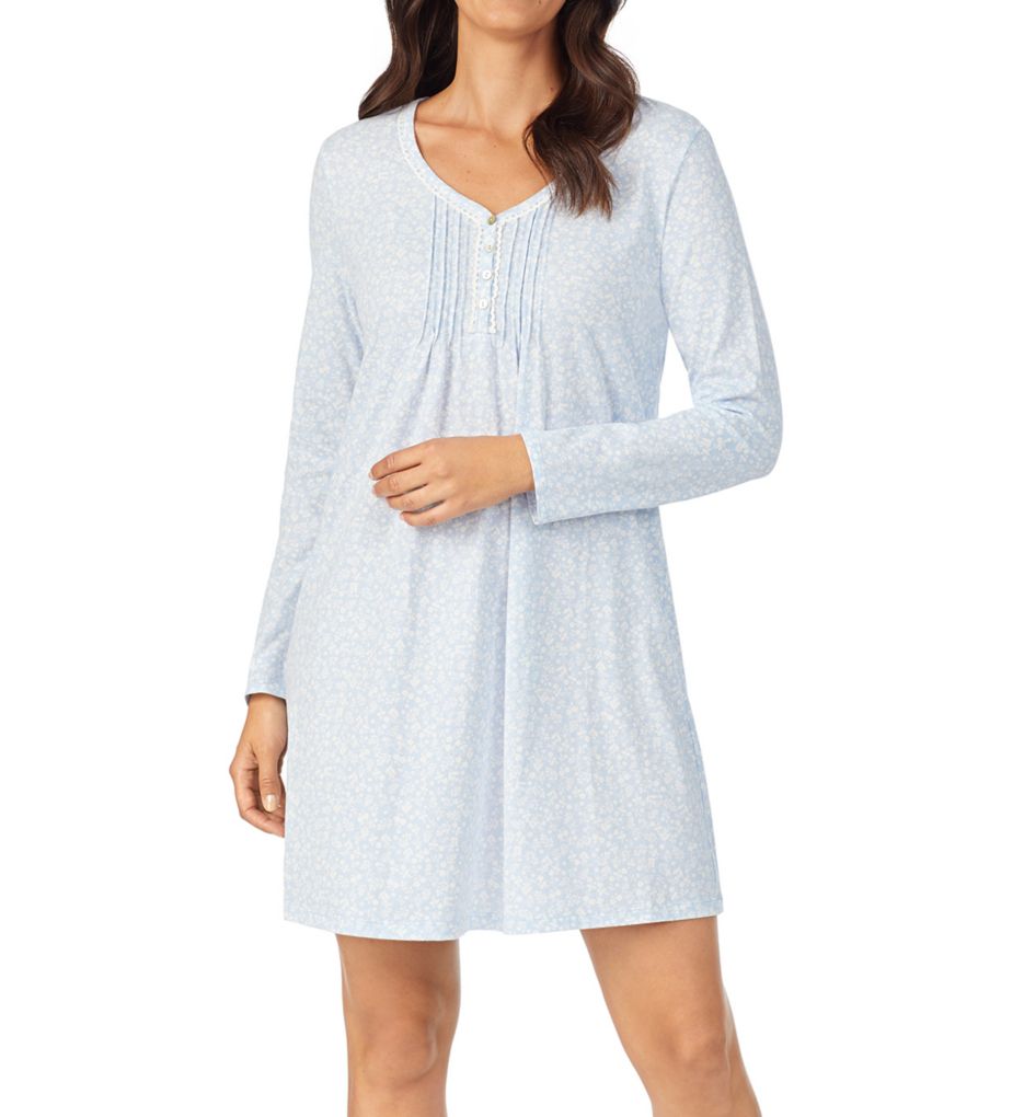 Cotton Floral Sleepshirt-acs