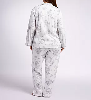 Back view of Plus Size Cloudy Meadow PJ Set