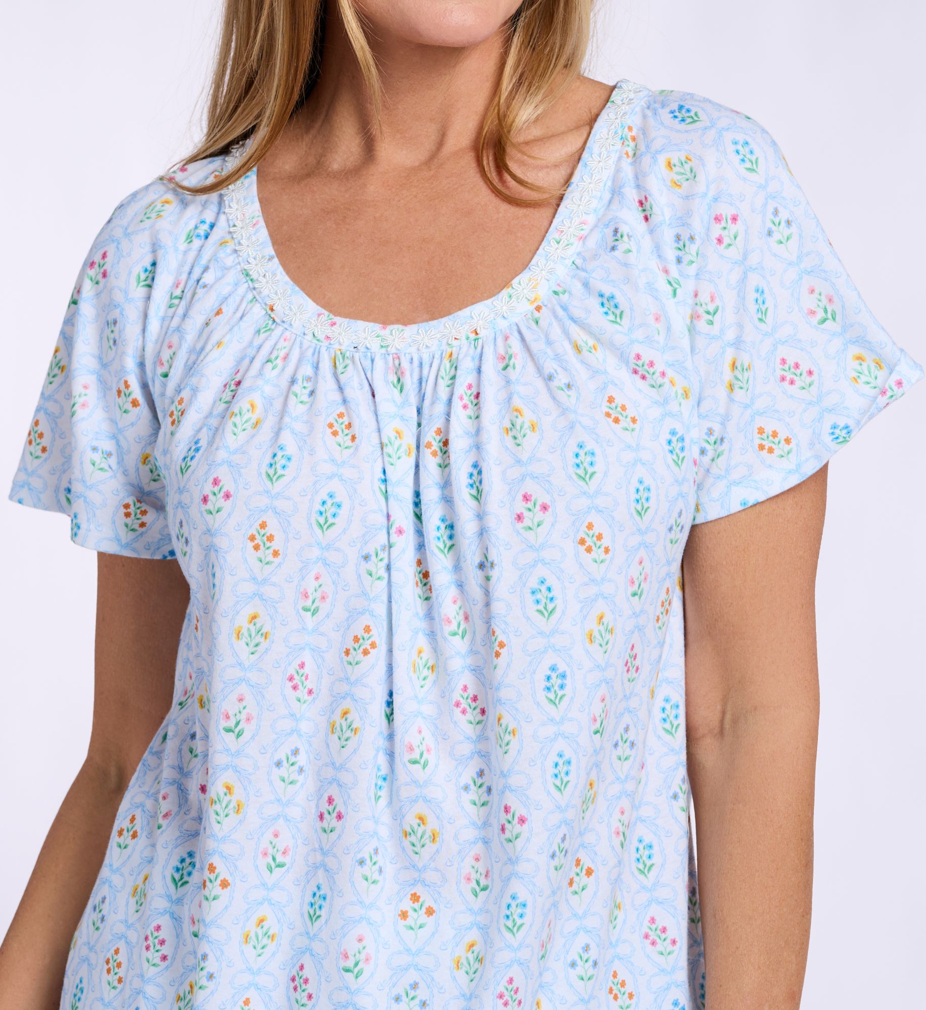 Carole Hochman Seasons Of Bloom Short Sleeve Bermuda PJ Set CH12691 - Image 3