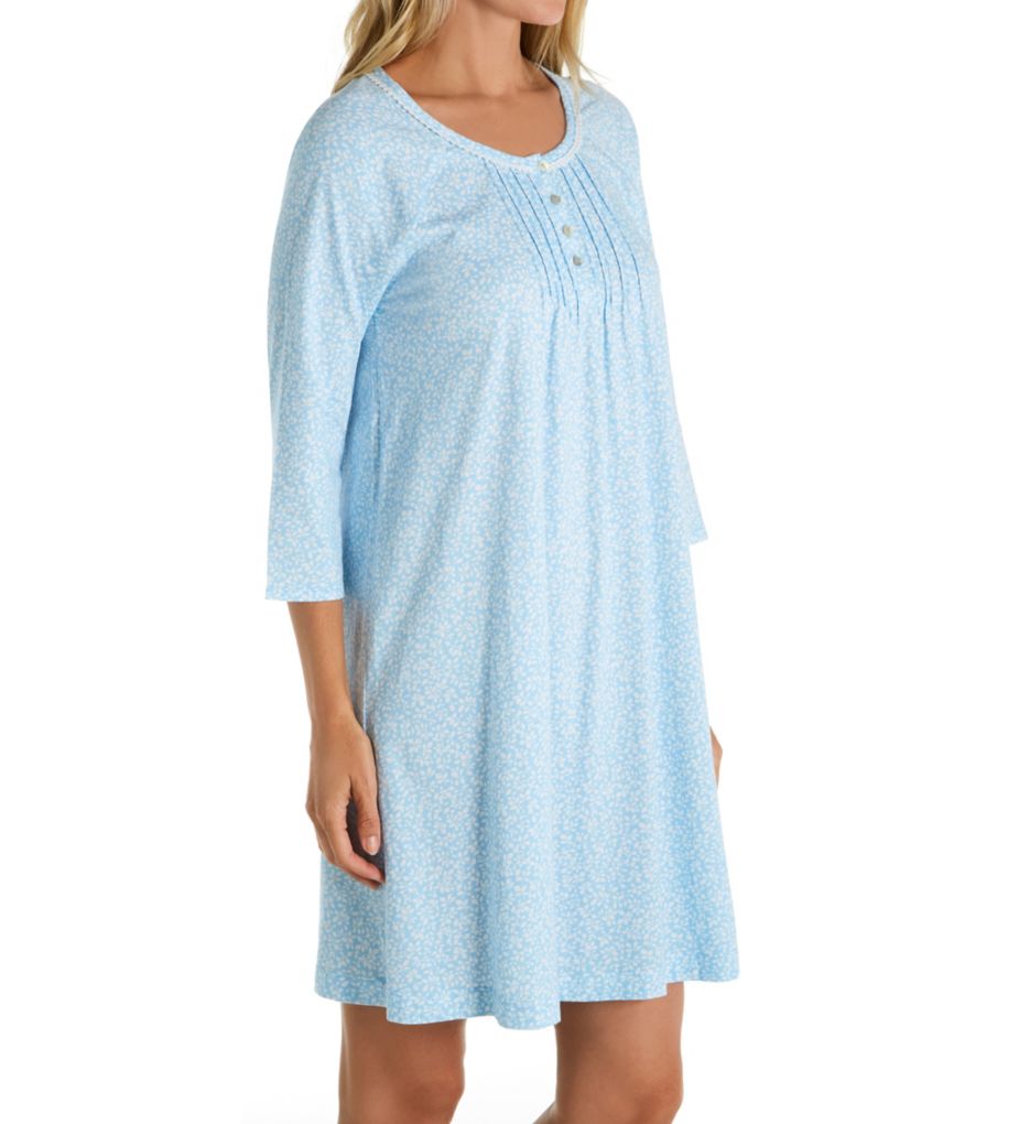 100% Cotton 3/4 Sleeve Sleepshirt-acs