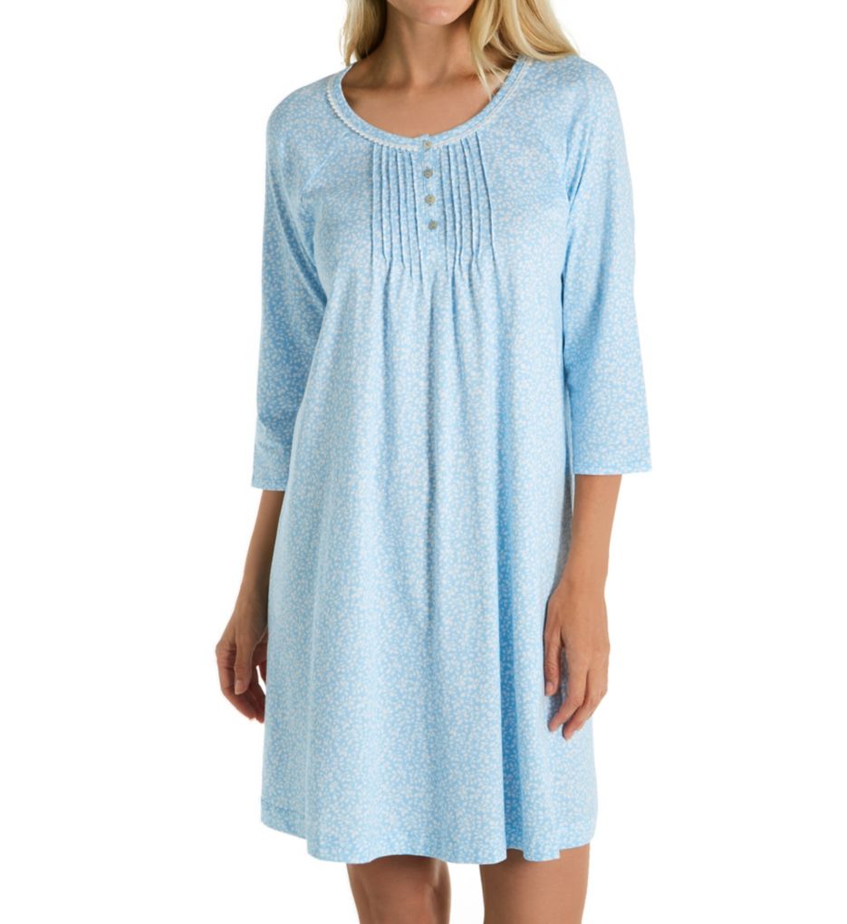 100% Cotton 3/4 Sleeve Sleepshirt-fs