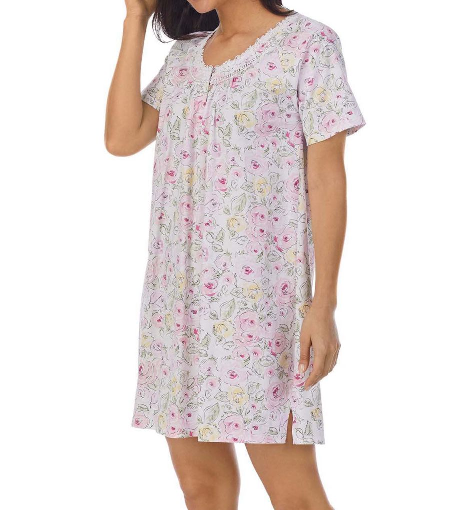 100% Cotton Short Sleeve Nightshirt-acs