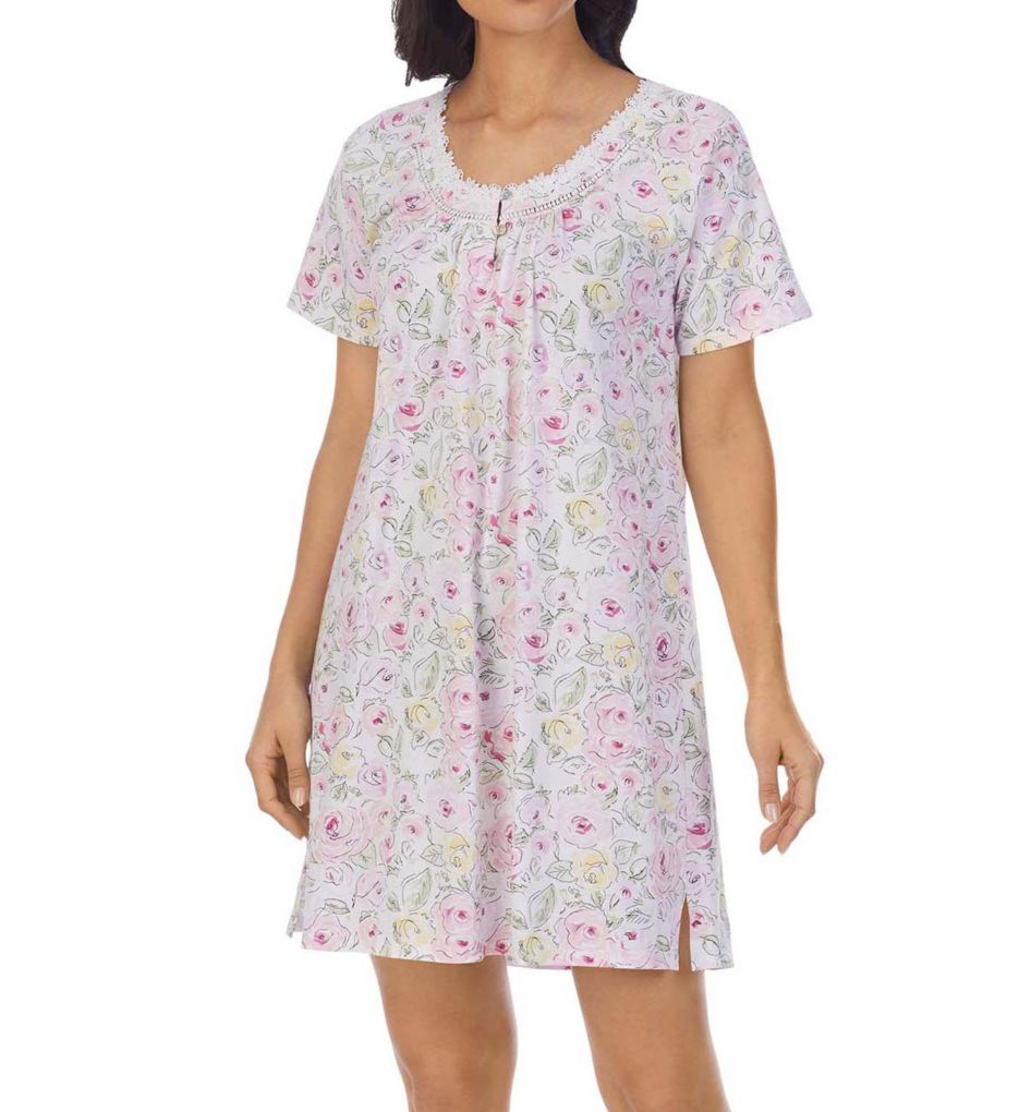 100% Cotton Short Sleeve Nightshirt-fs