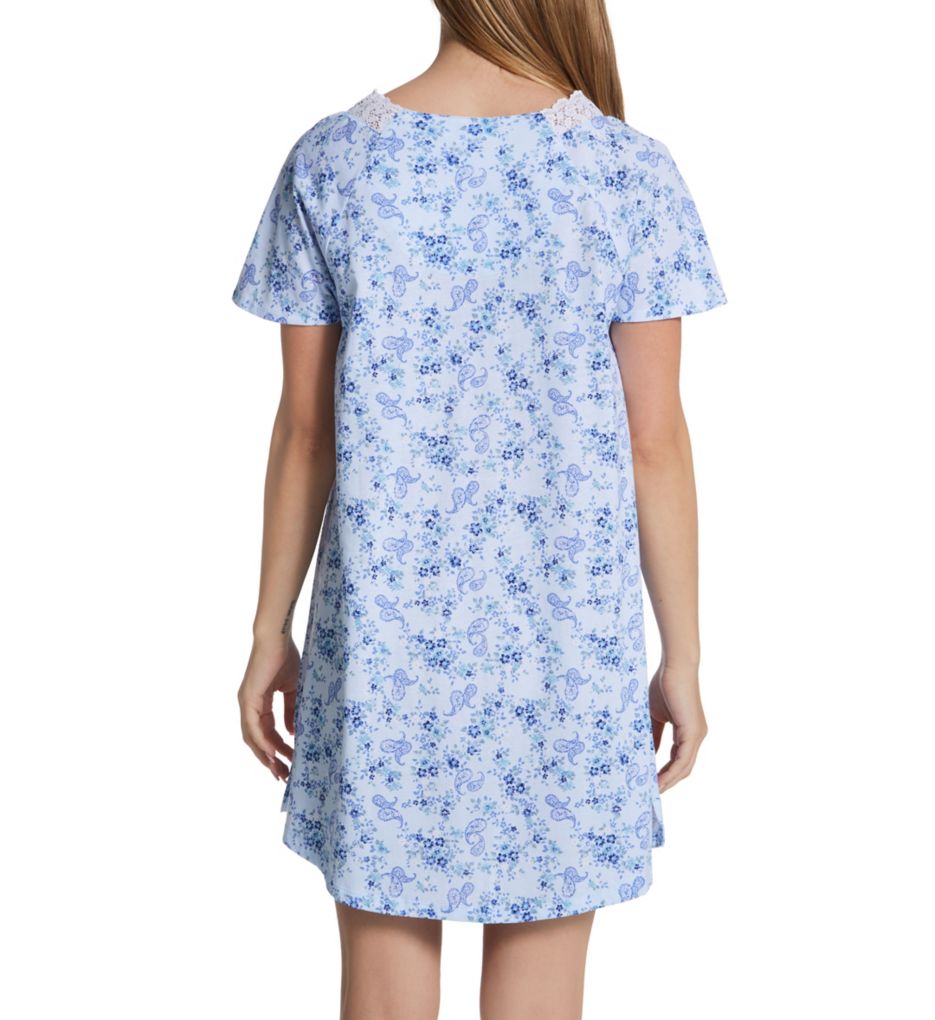 100% Cotton Short Sleeve Short Nightshirt-bs