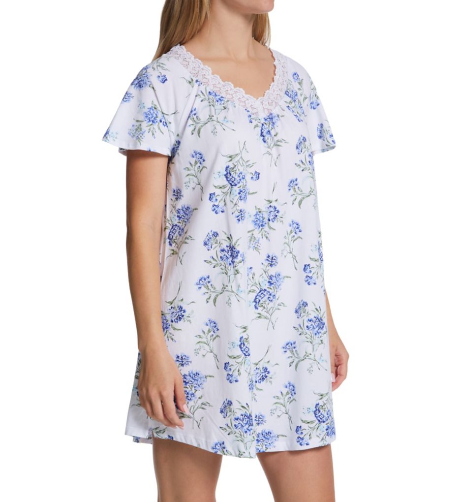 100% Cotton Short Sleeve Short Nightshirt-fs