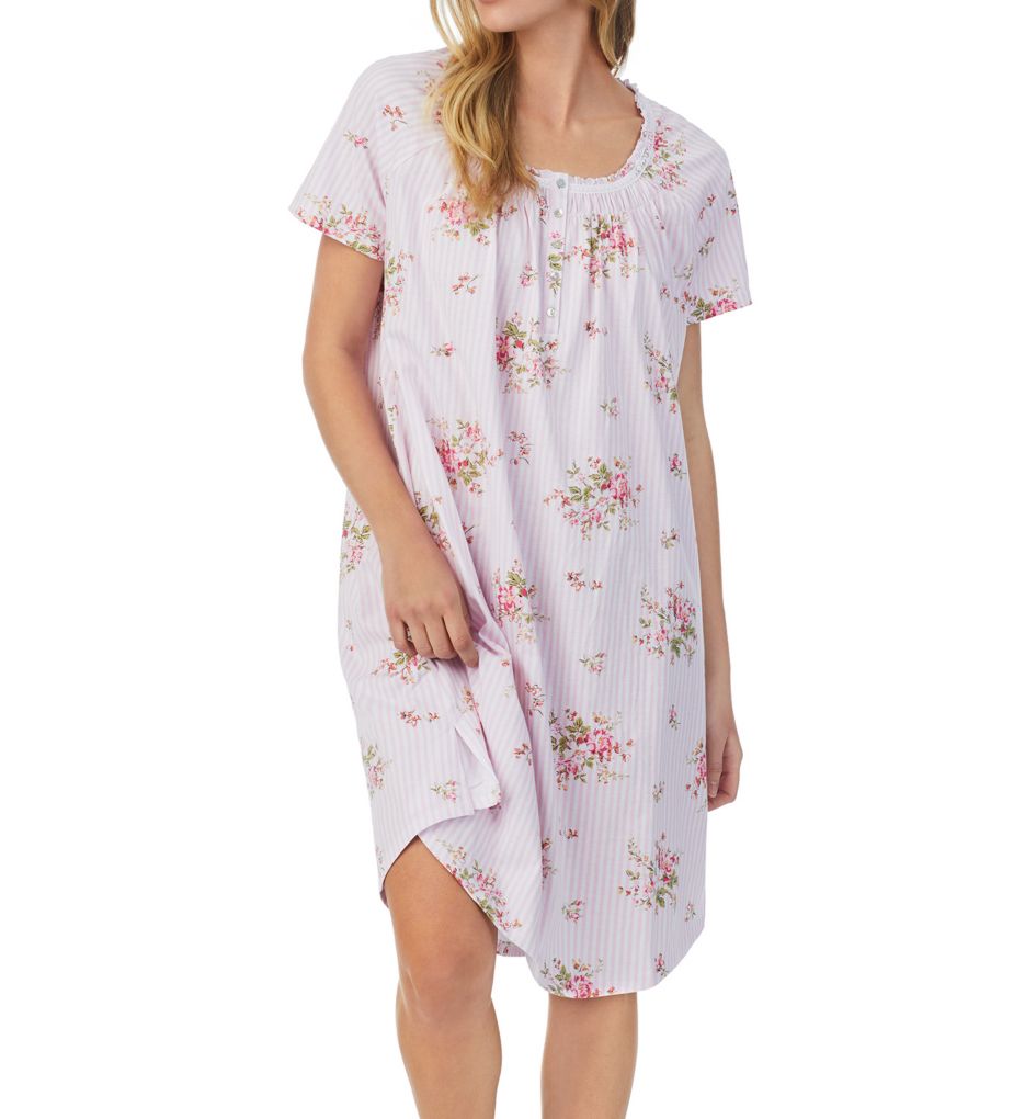 Carole Hochman Cotton Knit Cap Sleeve Nightgown in Gentle