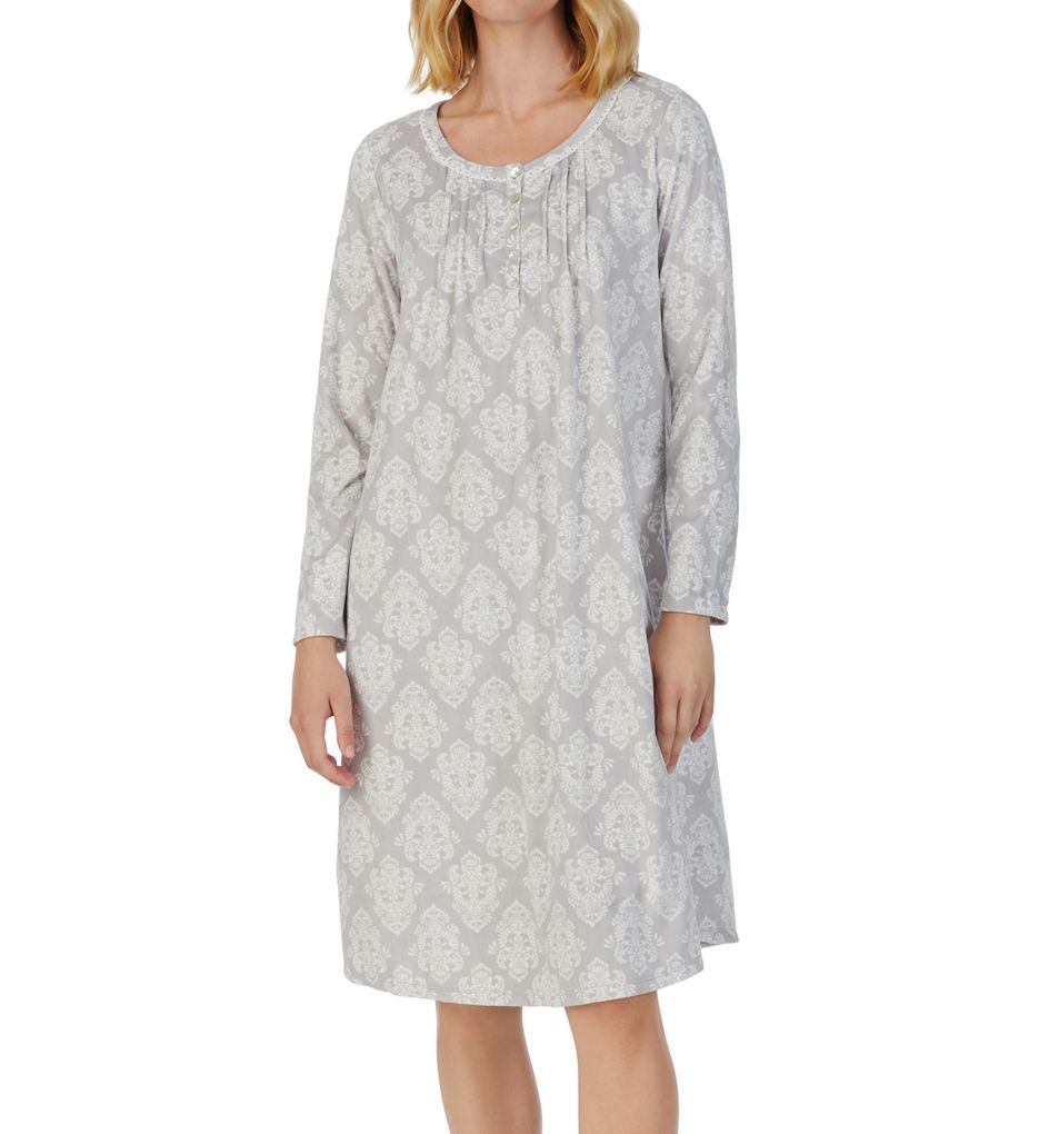 100% Fleece Waltz Long Sleeve Gown-acs