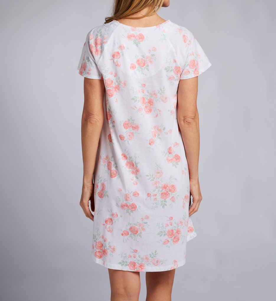 Watercolor Buds 36" Short Sleeve Gown-bs