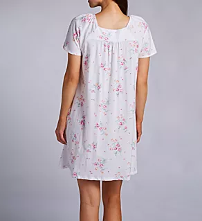 Floral Bouquet Flutter Sleeve Short Gown Floral Bouquet S