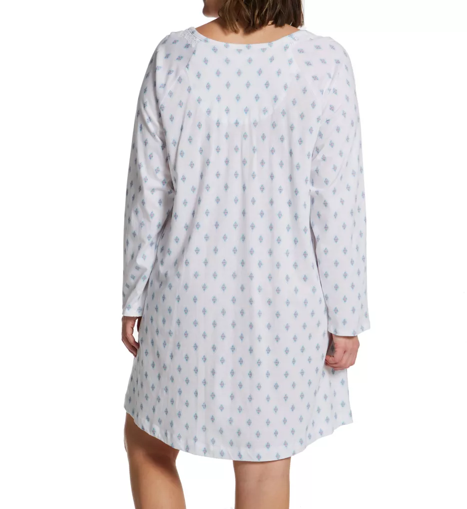 Carole Hochman Plus Size 100% Cotton Jersey Short L/S Gown CH2265X - Image 2