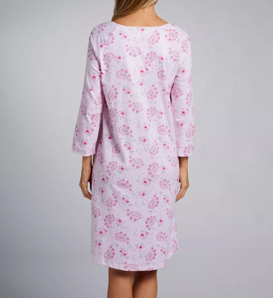 100% Cotton Knit Paisley Floral Short Gown