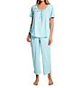 Carole Hochman Short Sleeve Top & Capri Pajama Set