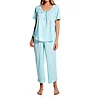 Carole Hochman Short Sleeve Top & Capri Pajama Set CH32555