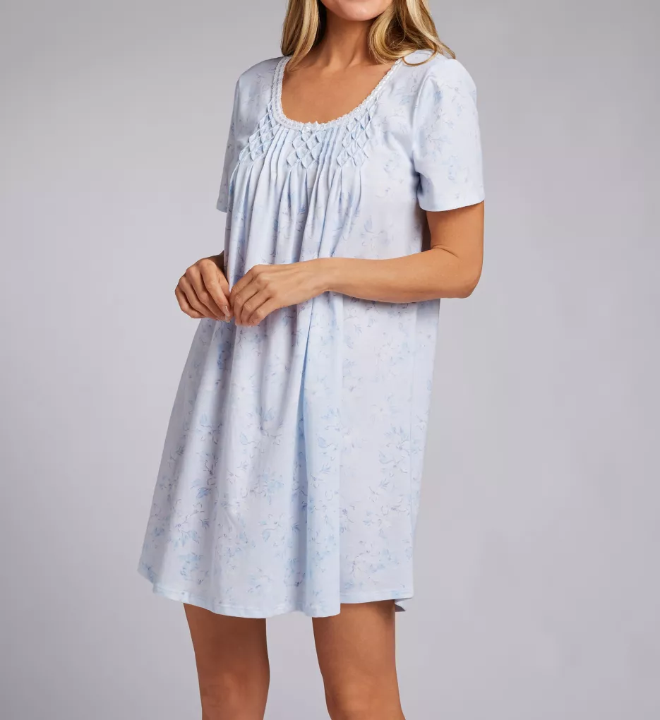 Soft Floral Short Sleeve Gown
