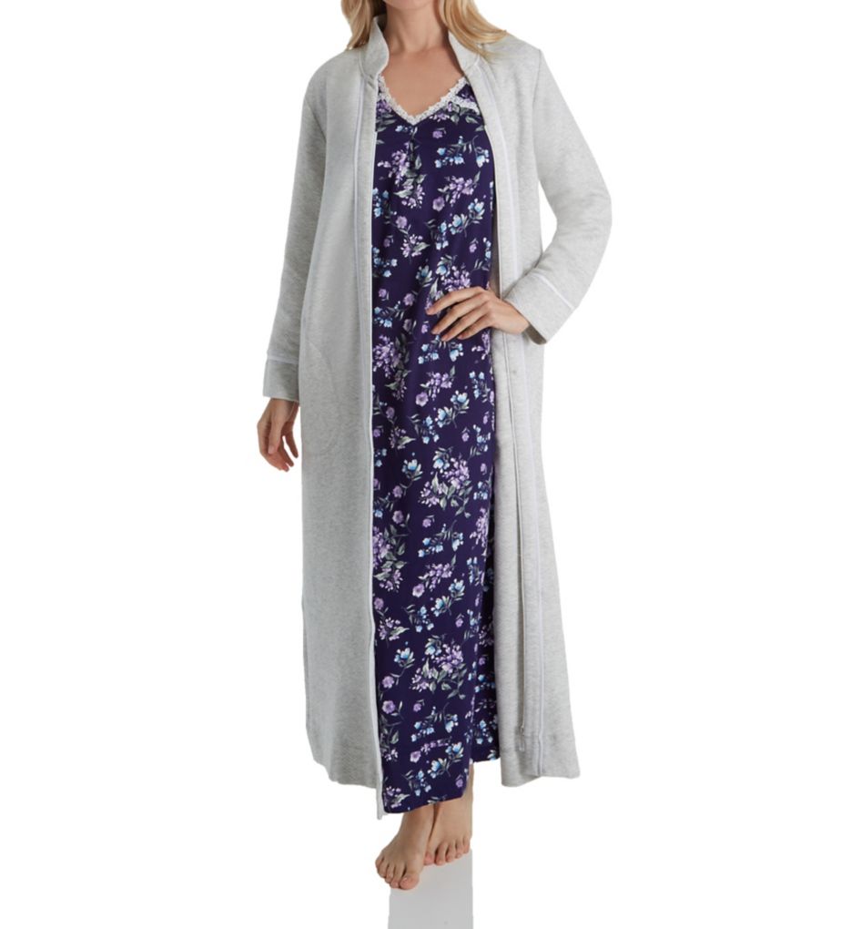 Diamond Quilt Long Zip Robe-cs2