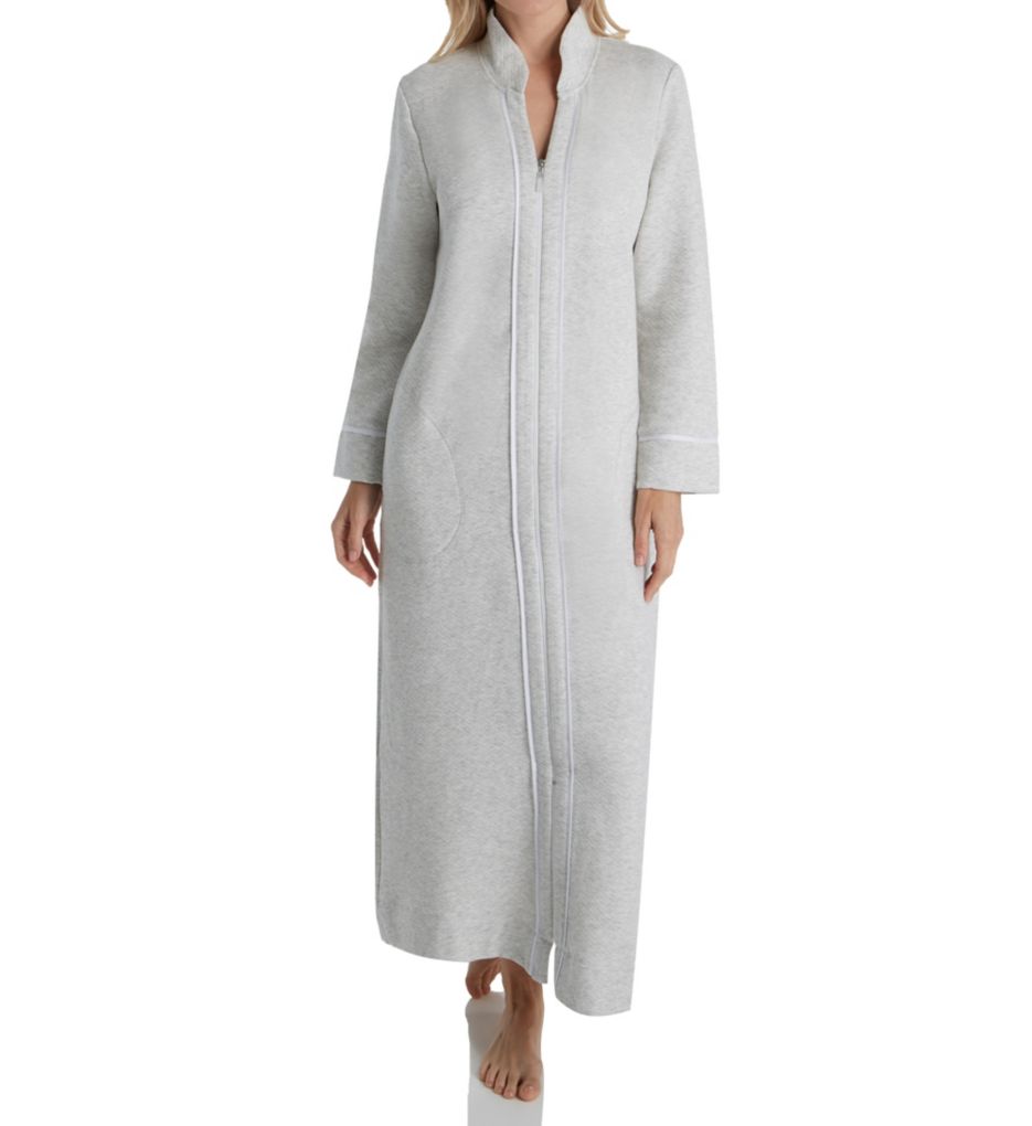 Diamond Quilt Long Zip Robe-fs