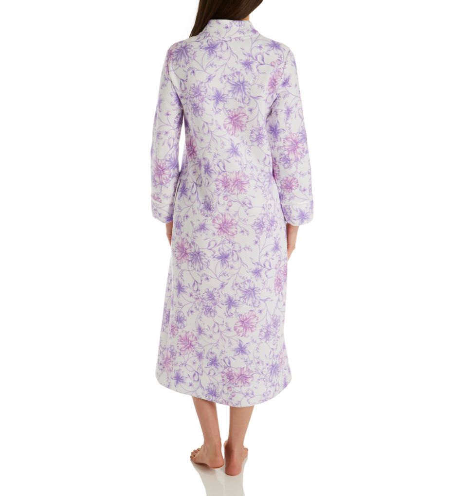 Watercolor Floral Long Zip Robe